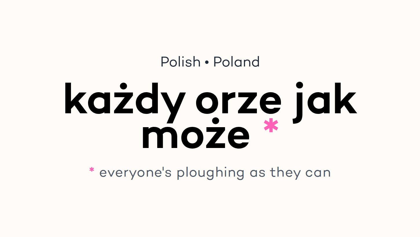 każdy orze jak może