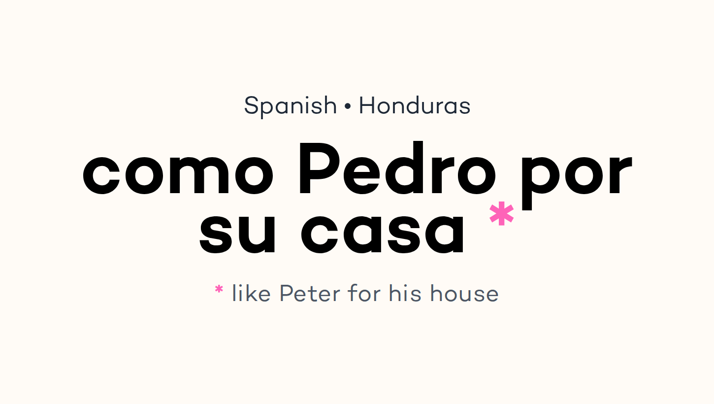 como Pedro por su casa