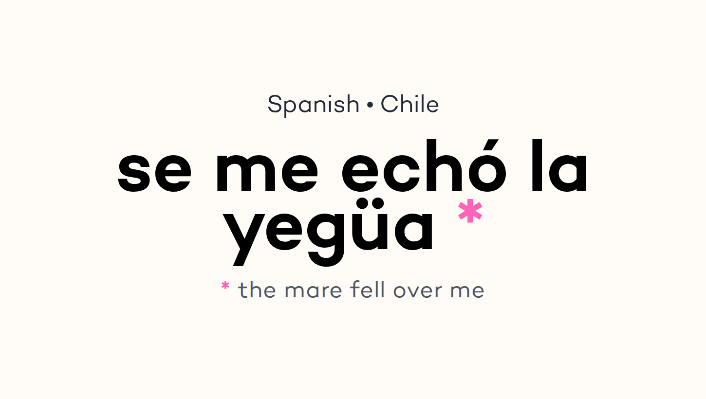 se me echó la yegüa
