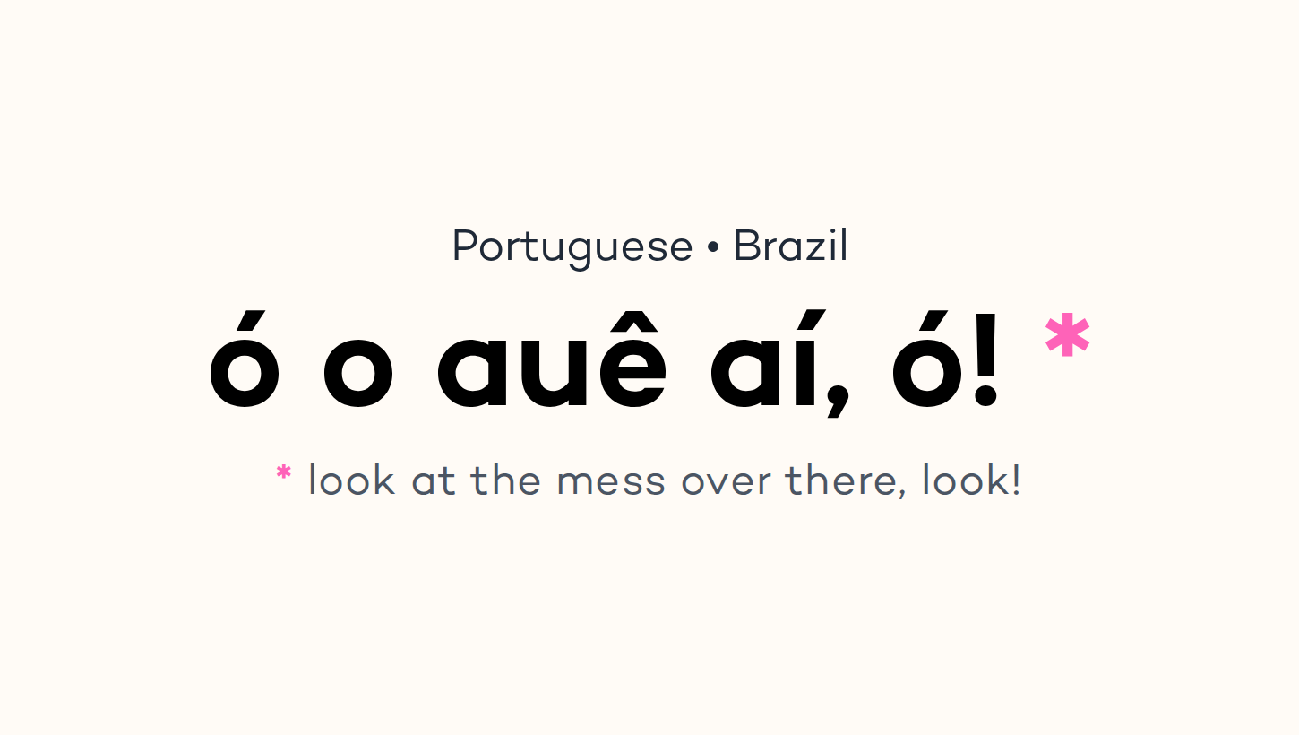 ó o auê aí, ó!