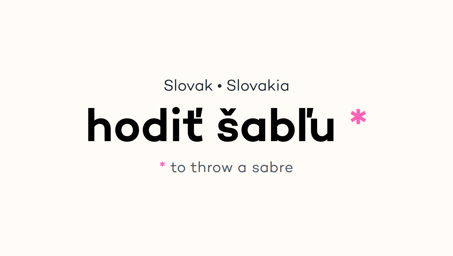 hodiť šabľu