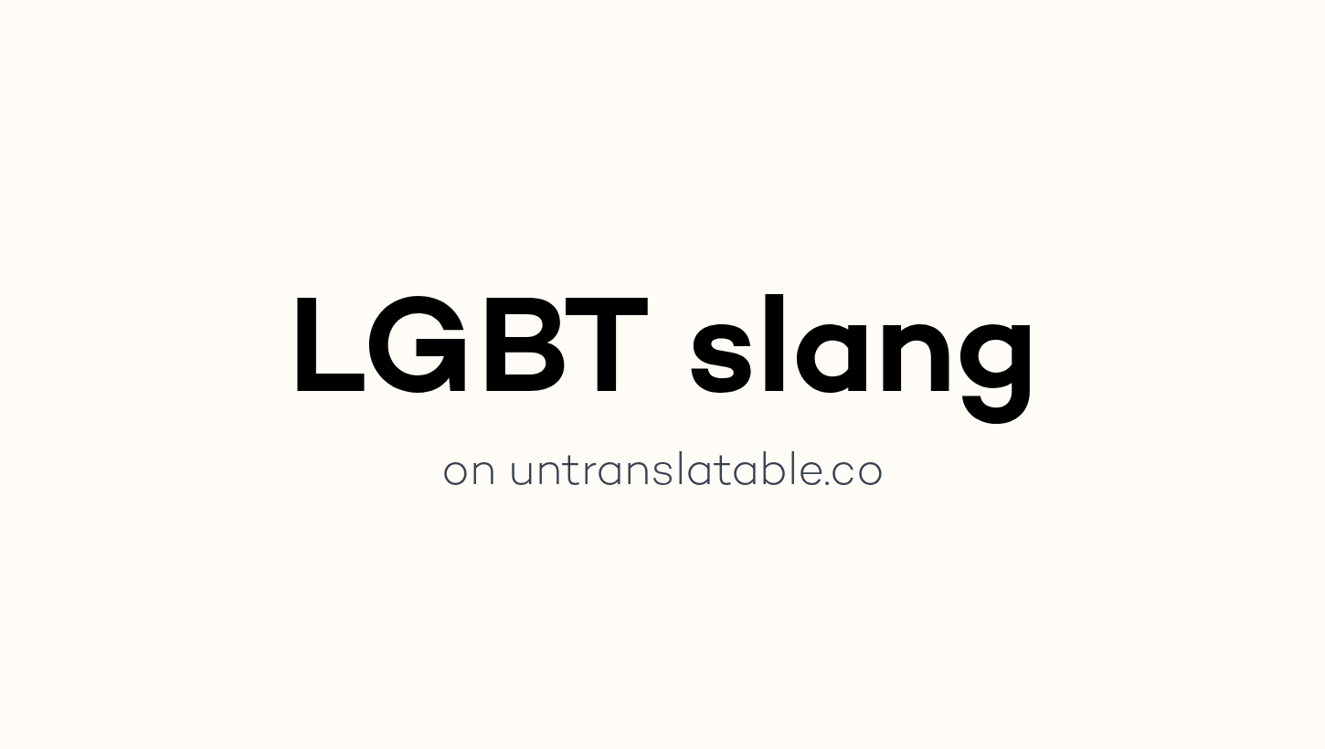 LGBT slang