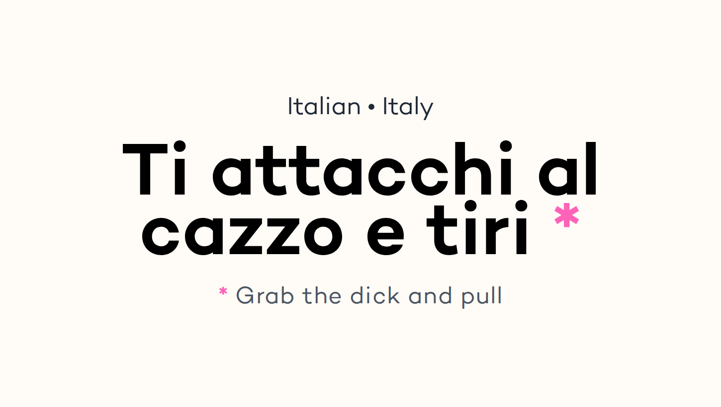 Ti attacchi al cazzo e tiri