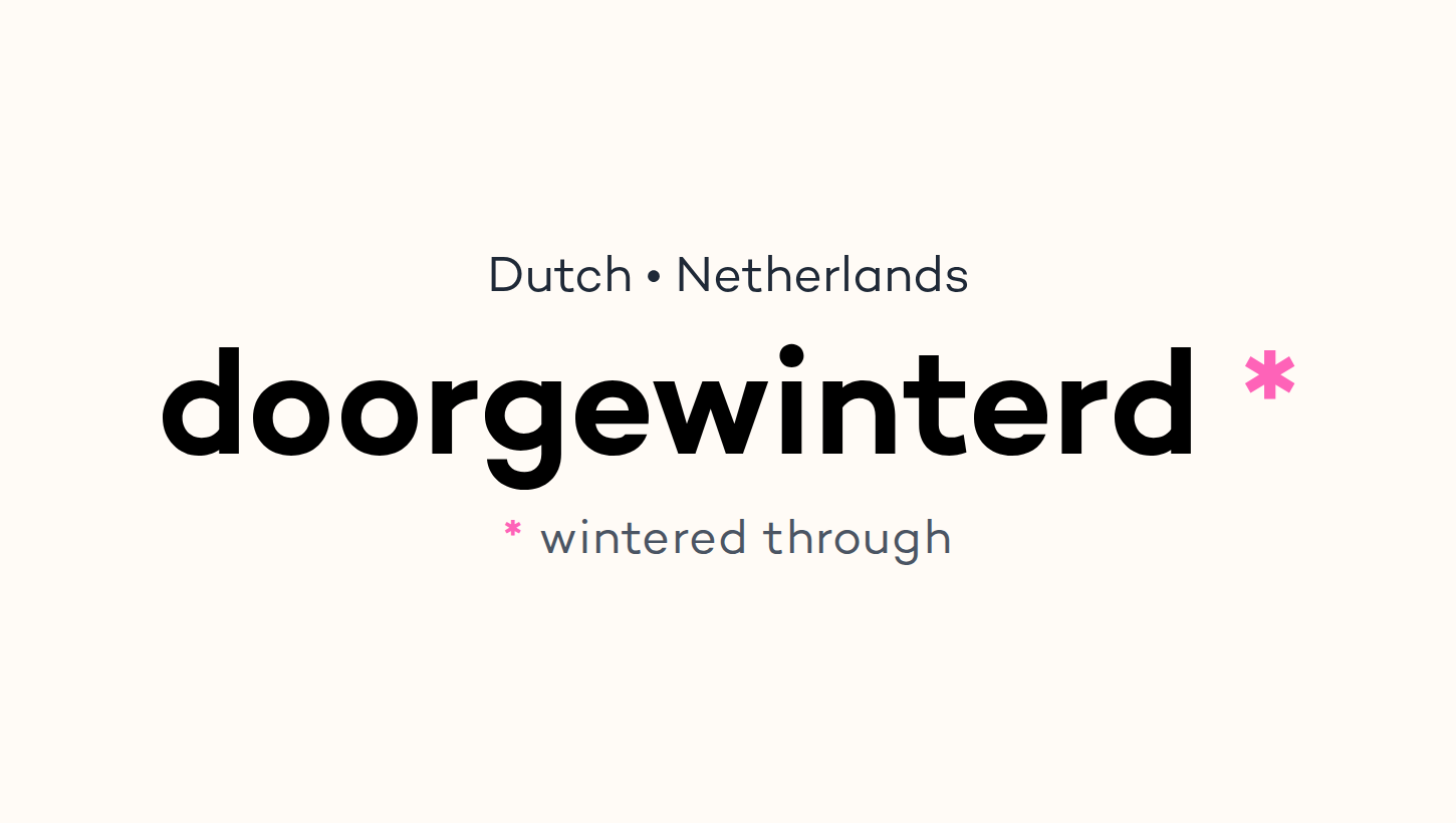 doorgewinterd