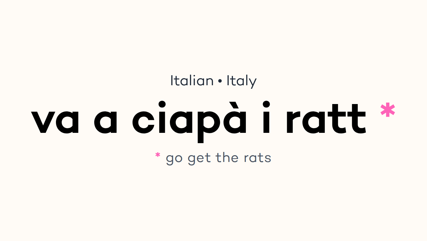 va a ciapà i ratt