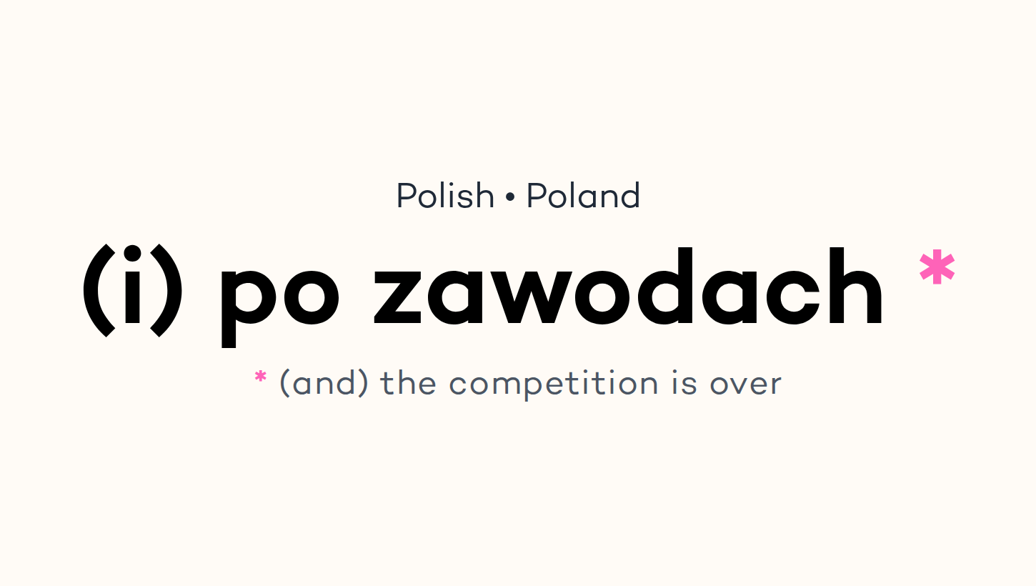 (i) po zawodach